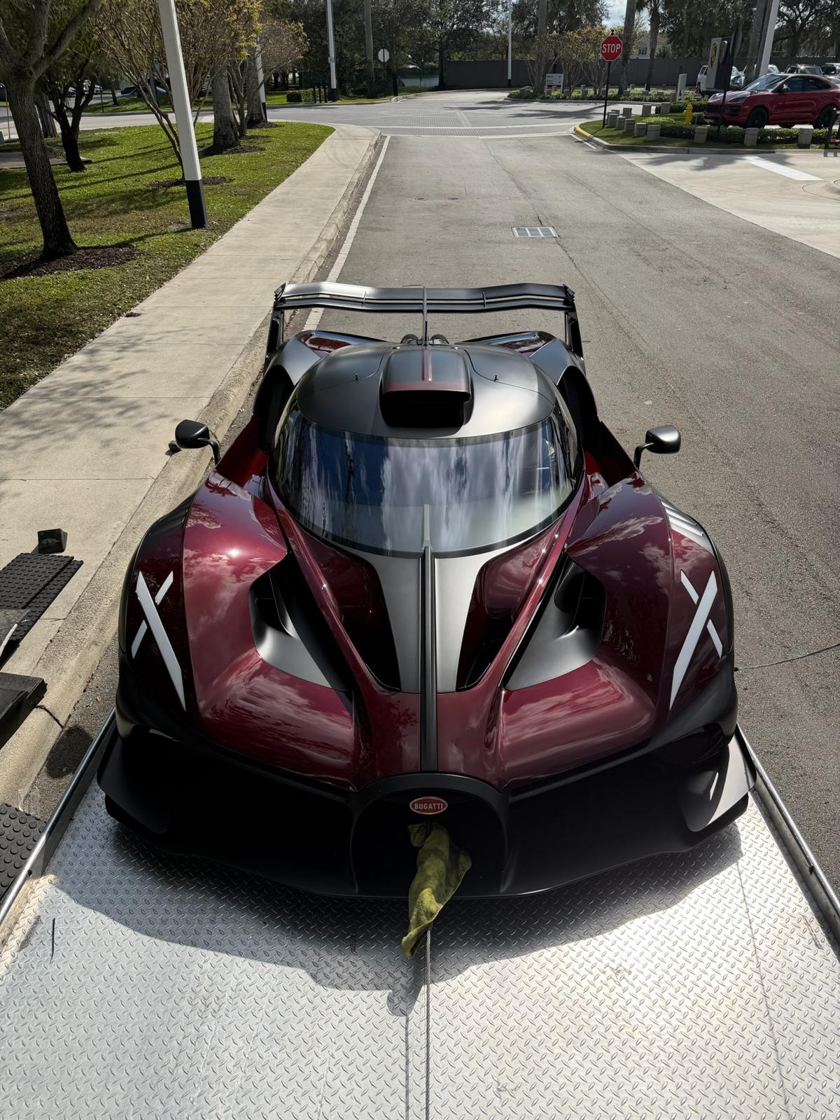 Bugatti Bolide on transport ramp