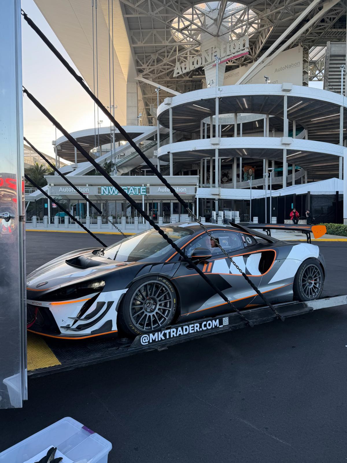 McLaren GT race car at convention