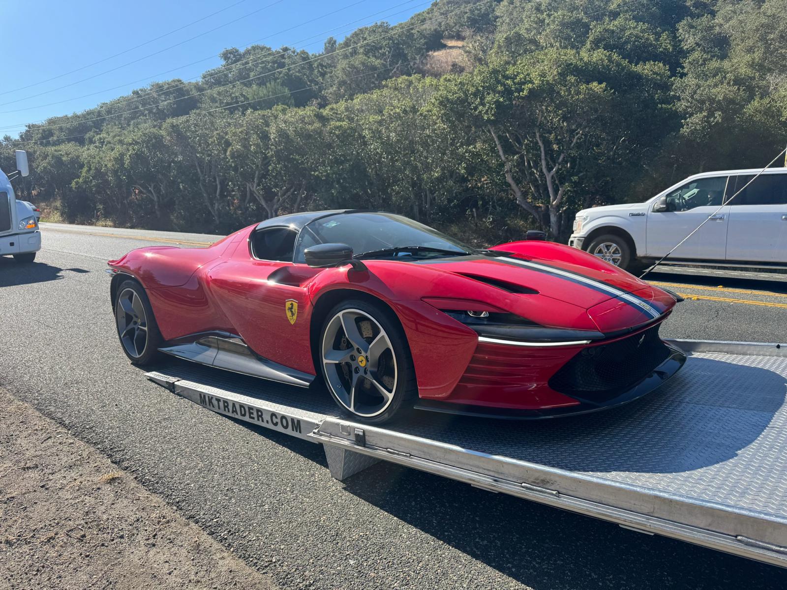 Ferrari Daytona SP3 on trailer