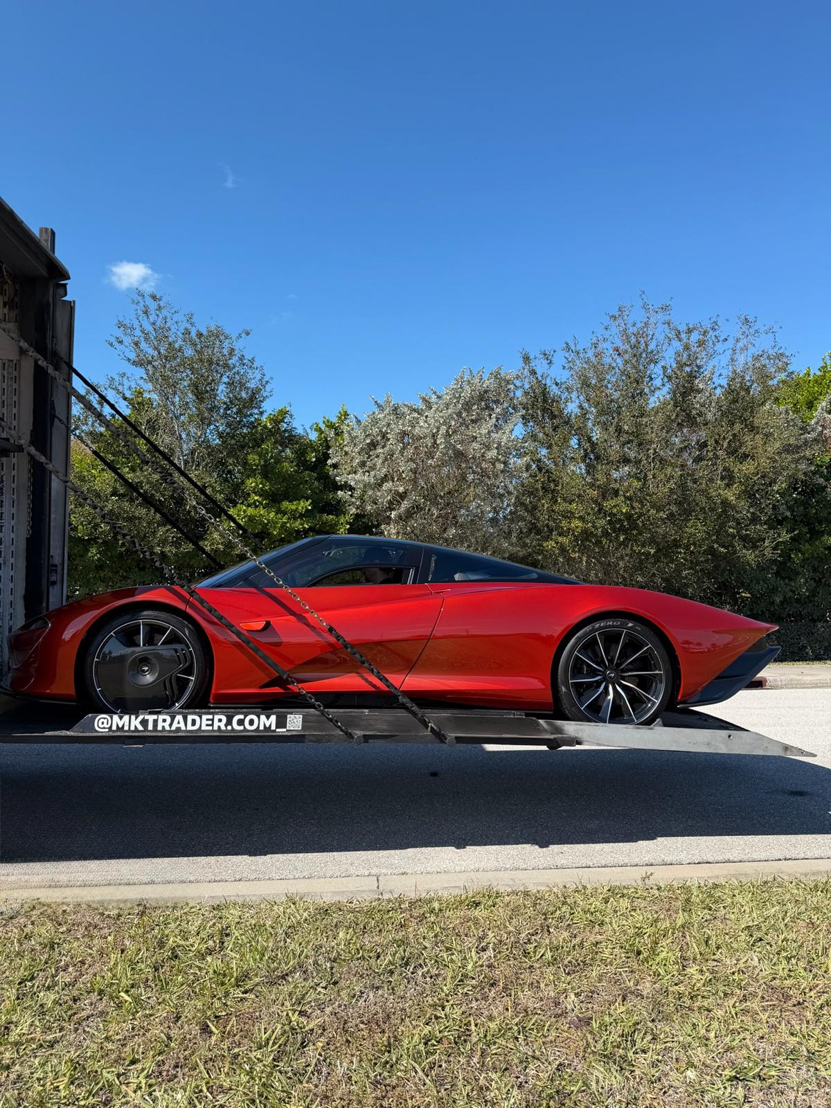 McLaren Speedtail on trailer
