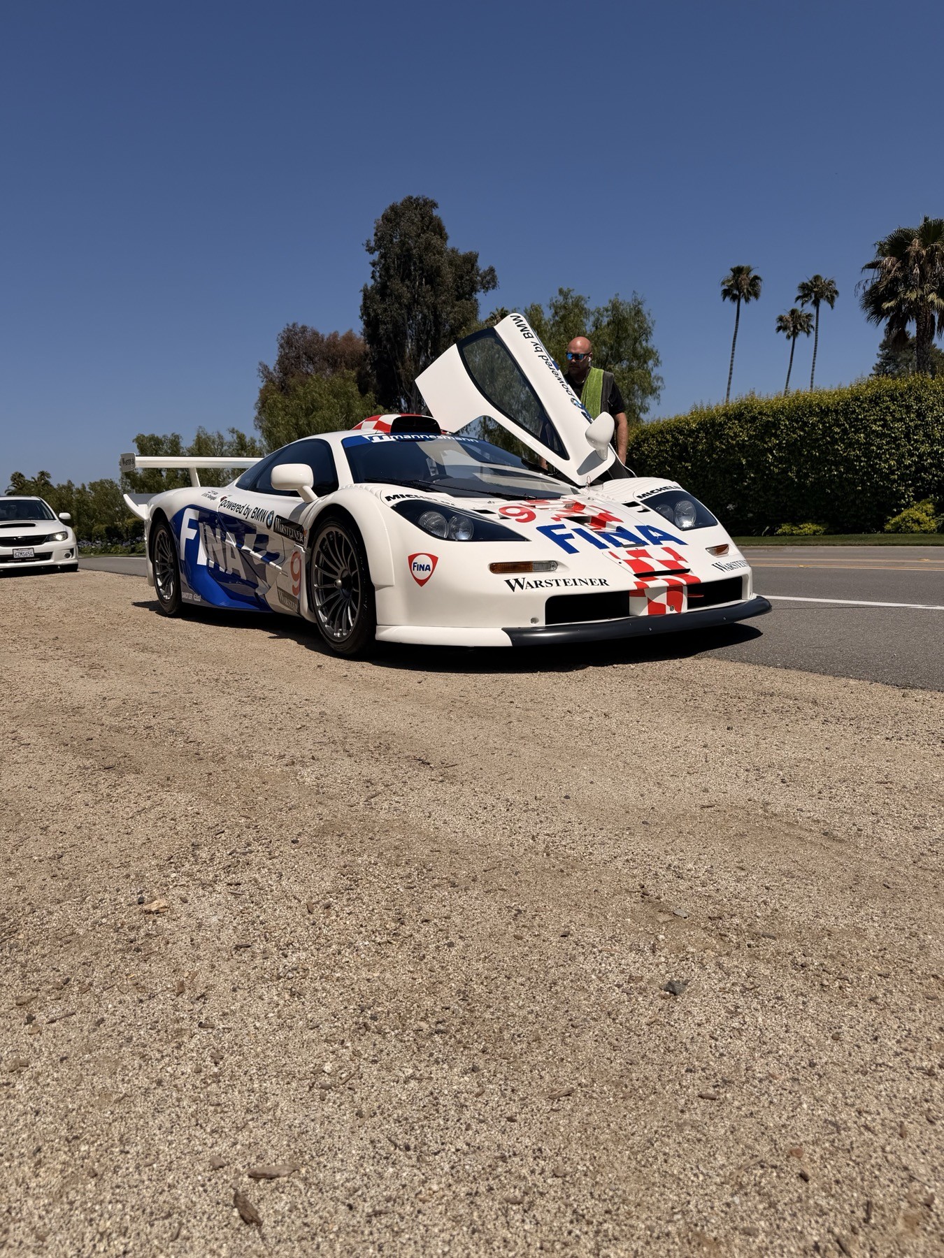 McLaren F1 GTR in FINA livery with door raised